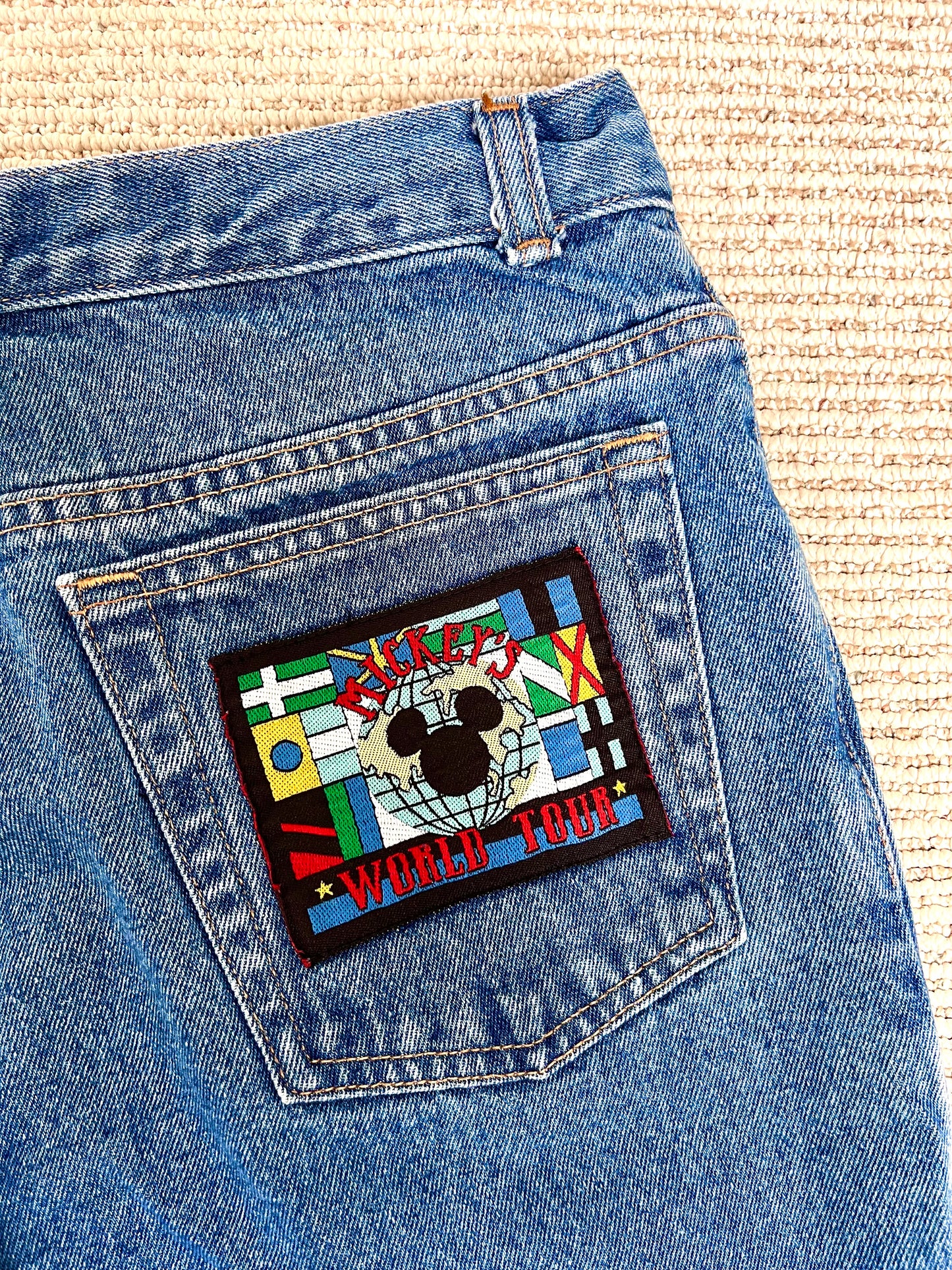 π₯πππ£πππ DISNEY MICKEY BLUES PATCHWORK JEANS