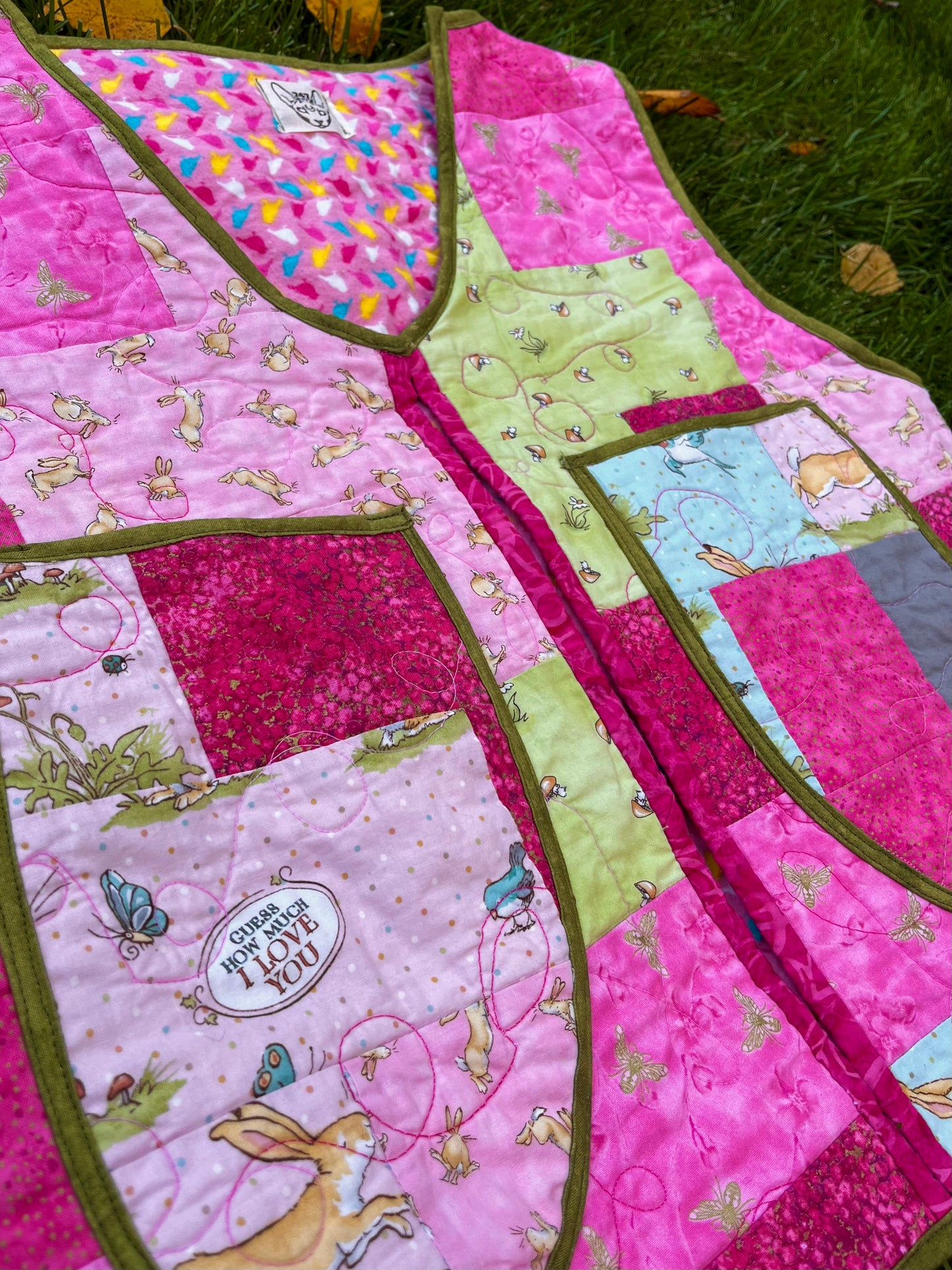 GUESS HOW MUCH ILY QUILT UPCYCLE VEST