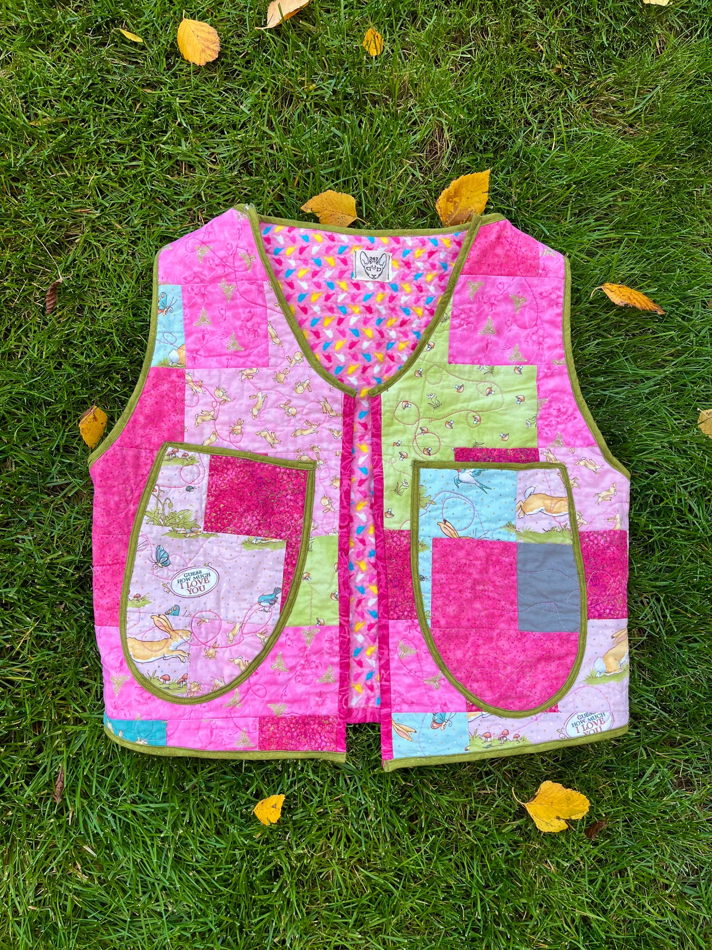 GUESS HOW MUCH ILY QUILT UPCYCLE VEST