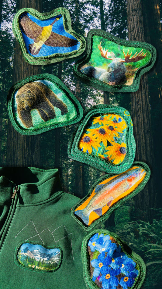 BRITISH COLUMBIA PATCHWORK SWEATSHIRT