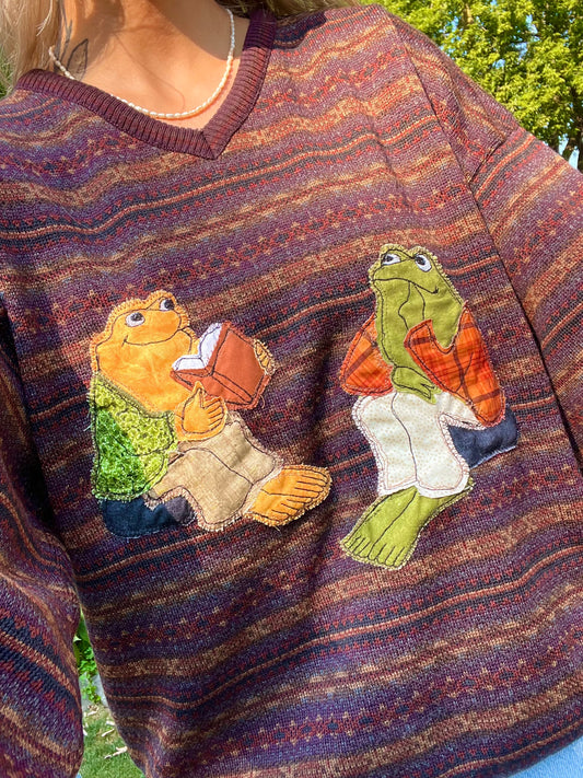 FROG & TOAD PATCHWORK WOOL SWEATER