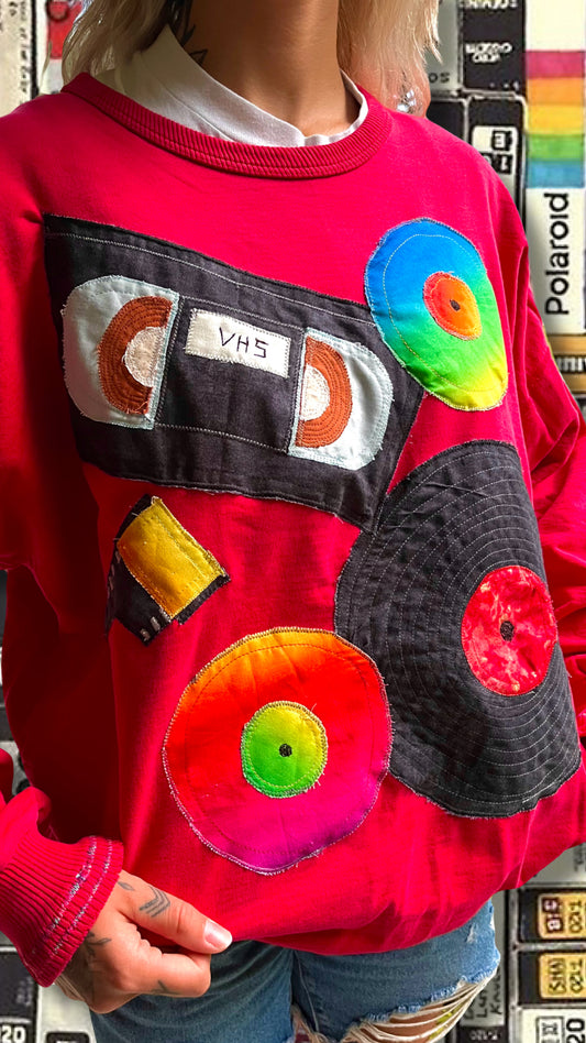 TANGIBLE MEDIA PATCHWORK SWEATSHIRT