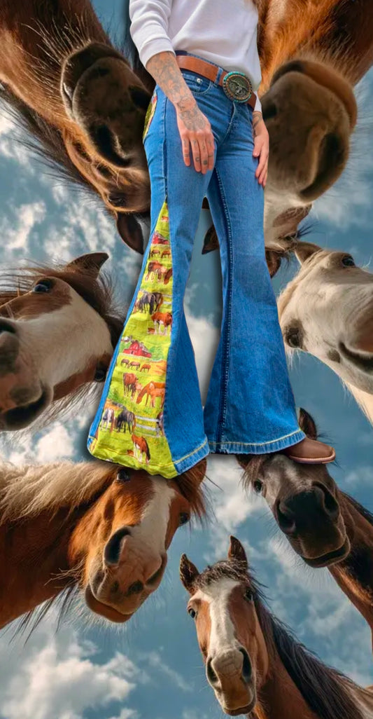HORSE BELLBOTTOM JEANS