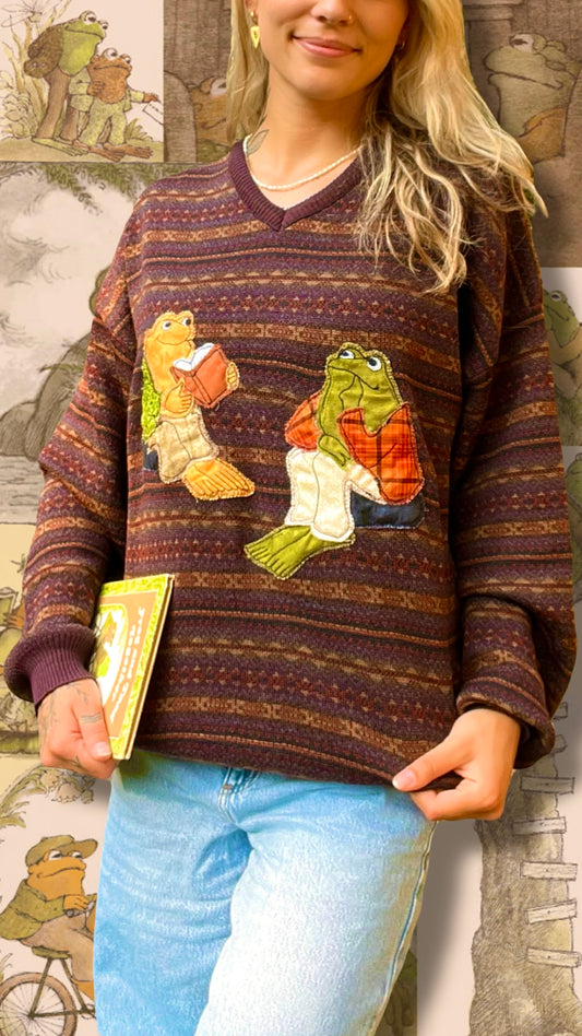 FROG & TOAD PATCHWORK WOOL SWEATER