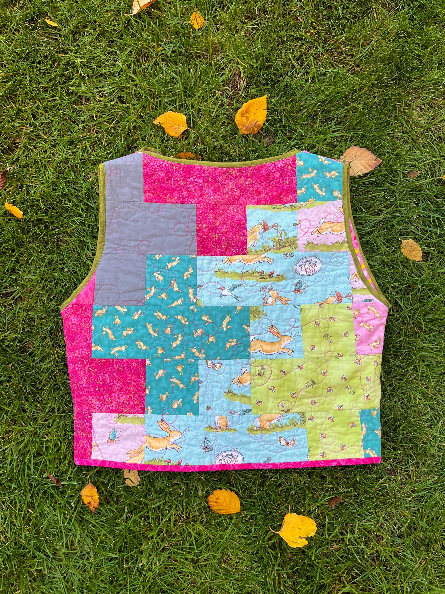 GUESS HOW MUCH ILY QUILT UPCYCLE VEST