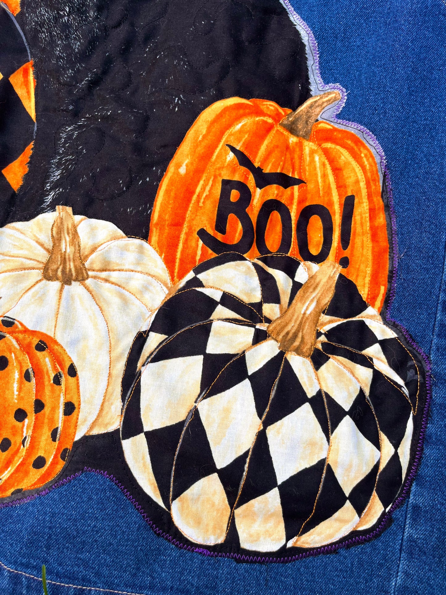 HALLOWEEN PATCHWORK DENIM JACKET