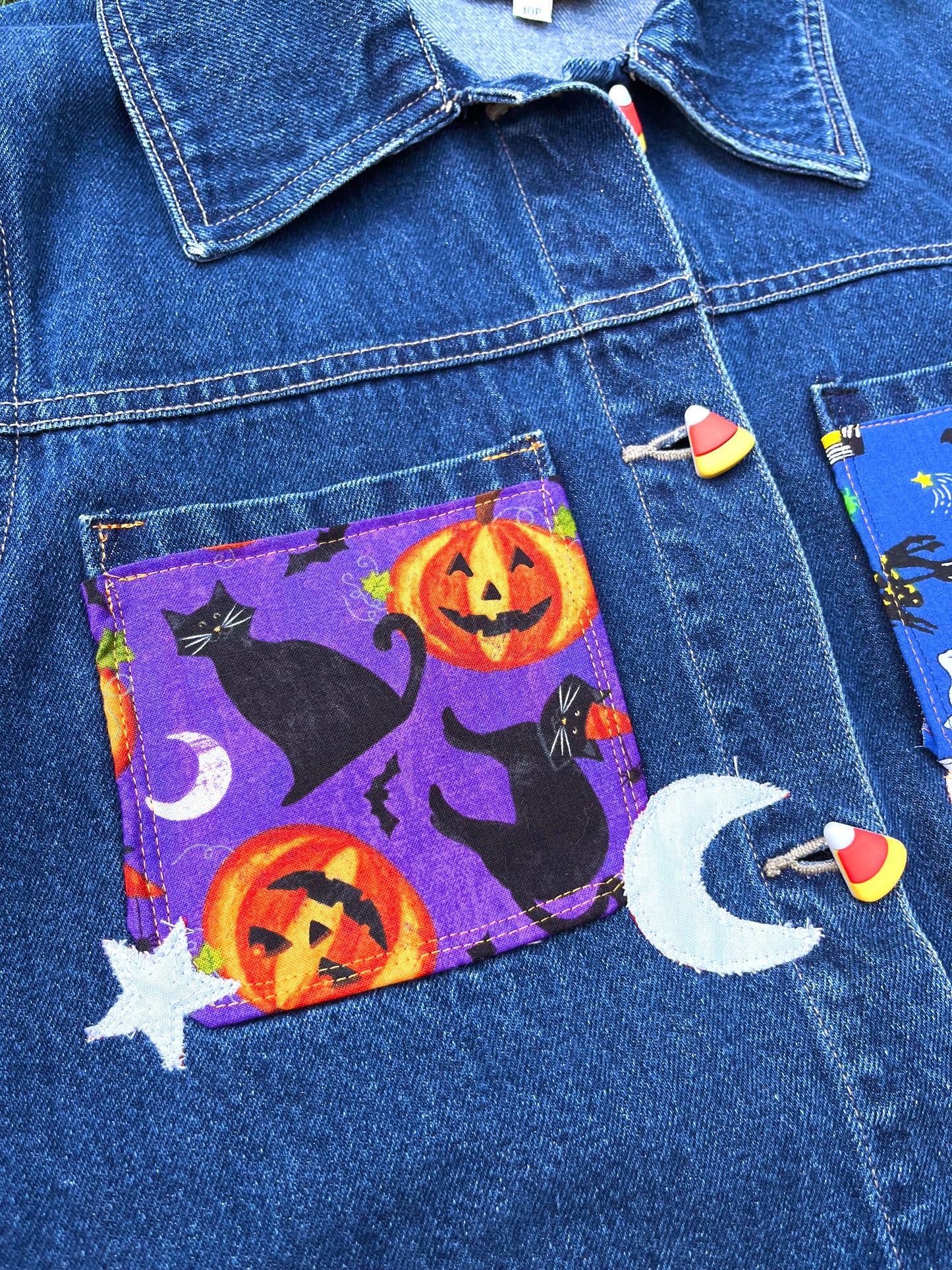 HALLOWEEN PATCHWORK DENIM JACKET